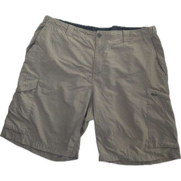 COLUMBIA Mens Cargo Shorts Khaki Nylon 42” 10L XL - Picture 2 of 7